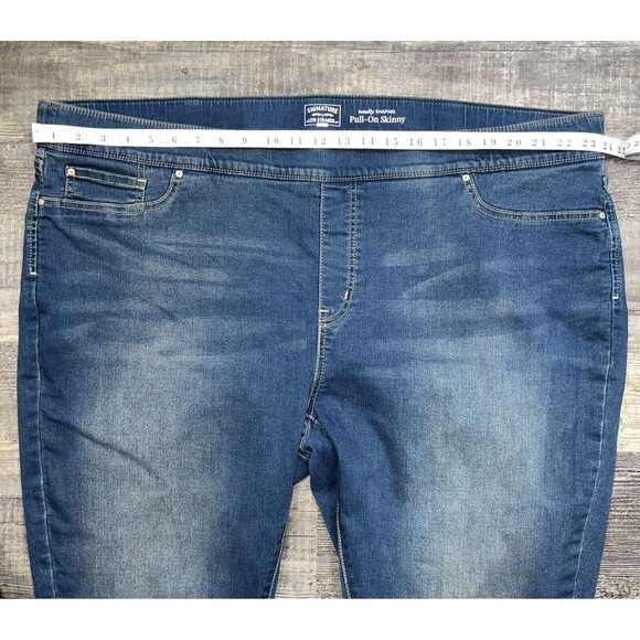 Levi Strauss Signature Gold Women's Pull-On Skinny Stretch Blue Jeans Size 28S - Picture 8 of 12